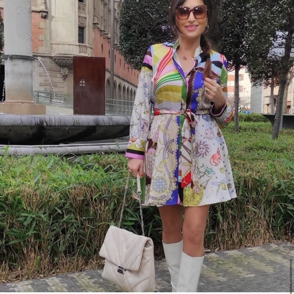 ZARA Chain Print Dress - Picture 10 of 16